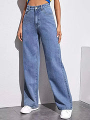 High Rise Loose Baggy Boyfriend Jeans - Wide Leg Denim - EITRAM