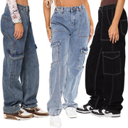 High Waist Wide Leg Workwear Pants – Baggy, Loose Fit Streetwear Trousers - EITRAM