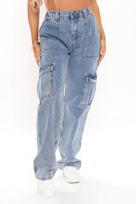 High Waist Wide Leg Workwear Pants – Baggy, Loose Fit Streetwear Trousers - EITRAM