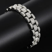 Hip Hop Cuban Chain Diamond Watch Band (EU/US Style) - EITRAM