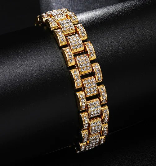 Hip Hop Cuban Chain Diamond Watch Band (EU/US Style) - EITRAM