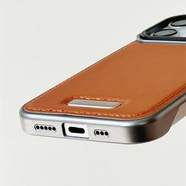 MagSafe PU Leather Phone Case with Kickstand – iPhone 12–16 Pro Max - EITRAM