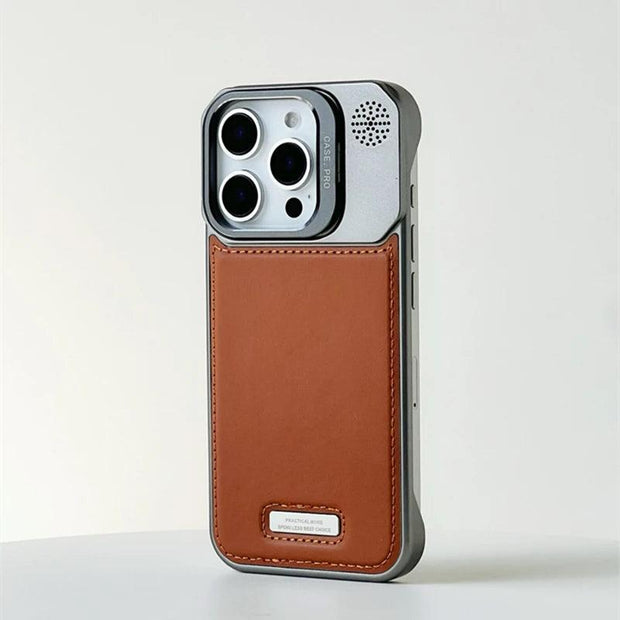 MagSafe PU Leather Phone Case with Kickstand – iPhone 12–16 Pro Max - EITRAM