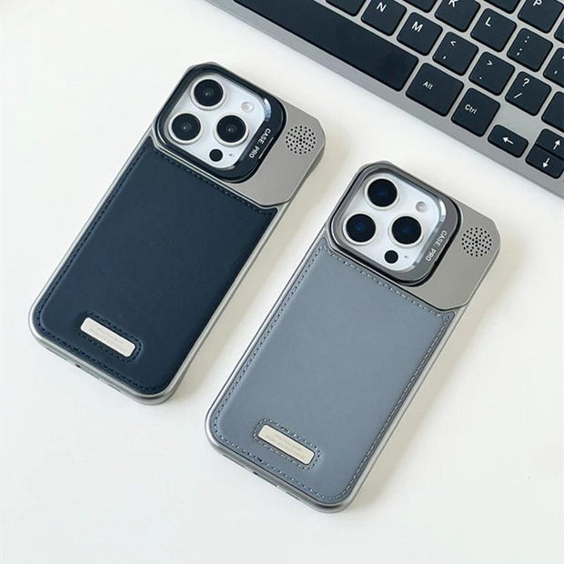 MagSafe PU Leather Phone Case with Kickstand – iPhone 12–16 Pro Max - EITRAM